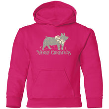 Merry Christmas Swine Grey & Gold Youth Hoodie