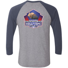 Silver Nationals 2024 Tri-Blend 3/4 Sleeve Raglan T-Shirt Chest and Full Back Design