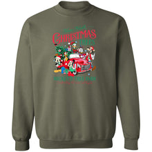 Mickey's Christmas Trees Adult Crewneck Pullover Sweatshirt