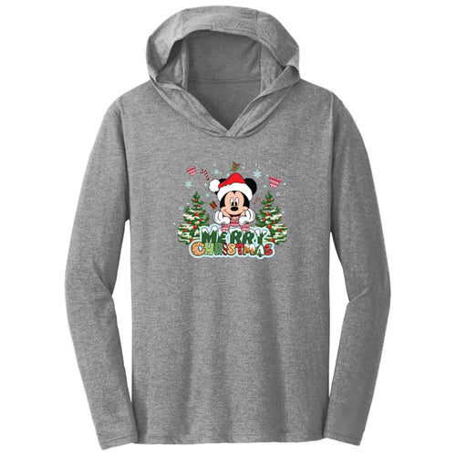 Mickey Merry Christmas Adult Triblend T-Shirt Hoodie