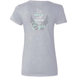 Eagles wings Ladies' 5.3 oz. V-Neck T-Shirt