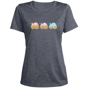 3 Scoops of Rabbit Ladies' Heather Scoop Neck Performance Tee