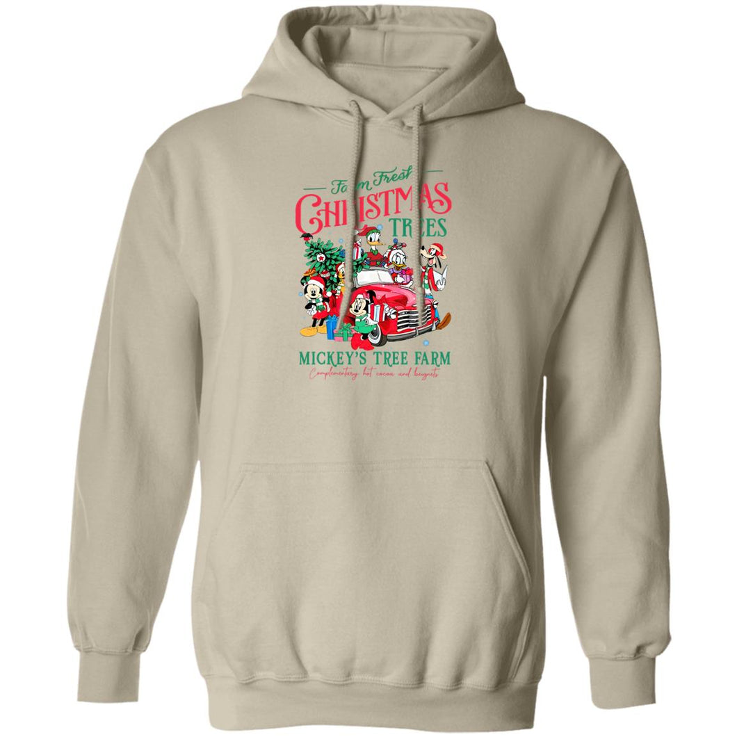 Mickey's Christmas Trees Adult Pullover Hoodie