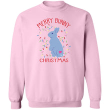 Merry Bunny Christmas Adult Crewneck Sweatshirt