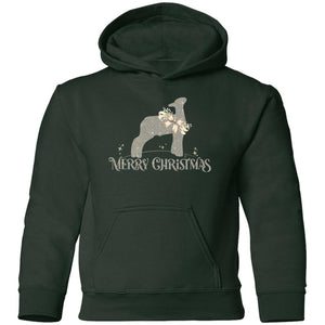 Merry Christmas Market Lamb Grey & Gold Adult Hoodie