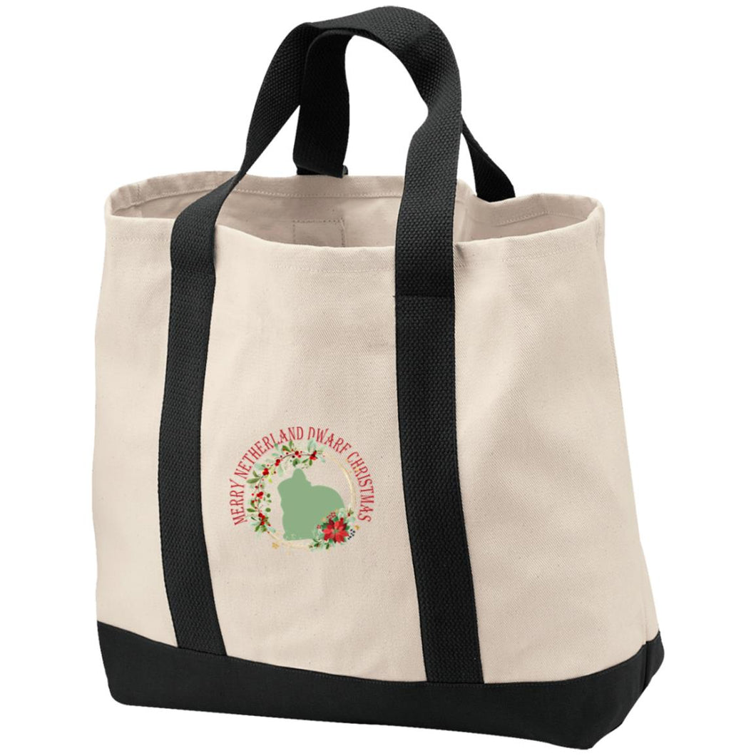 Merry Netherland Dwarf Christmas 2-Tone Shopping Tote