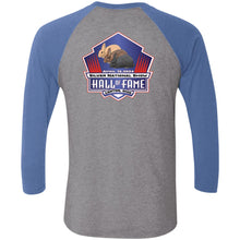 Silver Nationals 2024 Tri-Blend 3/4 Sleeve Raglan T-Shirt Chest and Full Back Design