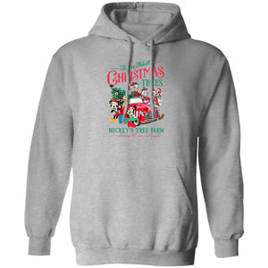 Mickey's Christmas Trees Adult Pullover Hoodie