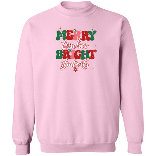 Merry Teacher Adult Crewneck Sweatshirt