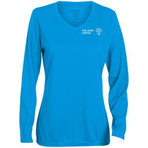 The Hope Center Ladies' Moisture-Wicking Long Sleeve V-Neck Tee