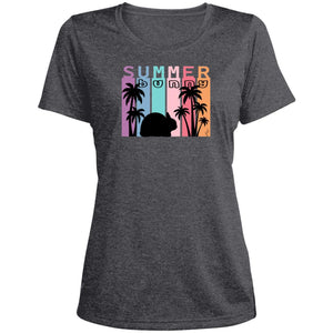 Summer Bunny Ladies' Heather Scoop Neck Performance Tee