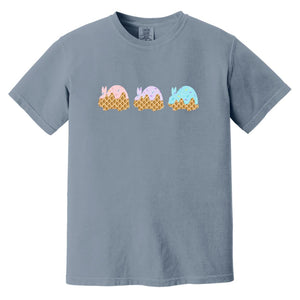 3 Scoops of Rabbit Adult Garment-Dyed T-Shirt