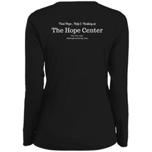 The Hope Center Ladies' Moisture-Wicking Long Sleeve V-Neck Tee