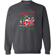 Mickey's Christmas Trees Adult Crewneck Pullover Sweatshirt