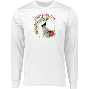 Merry Christmas Brit Adult Long Sleeve Moisture-Wicking Tee