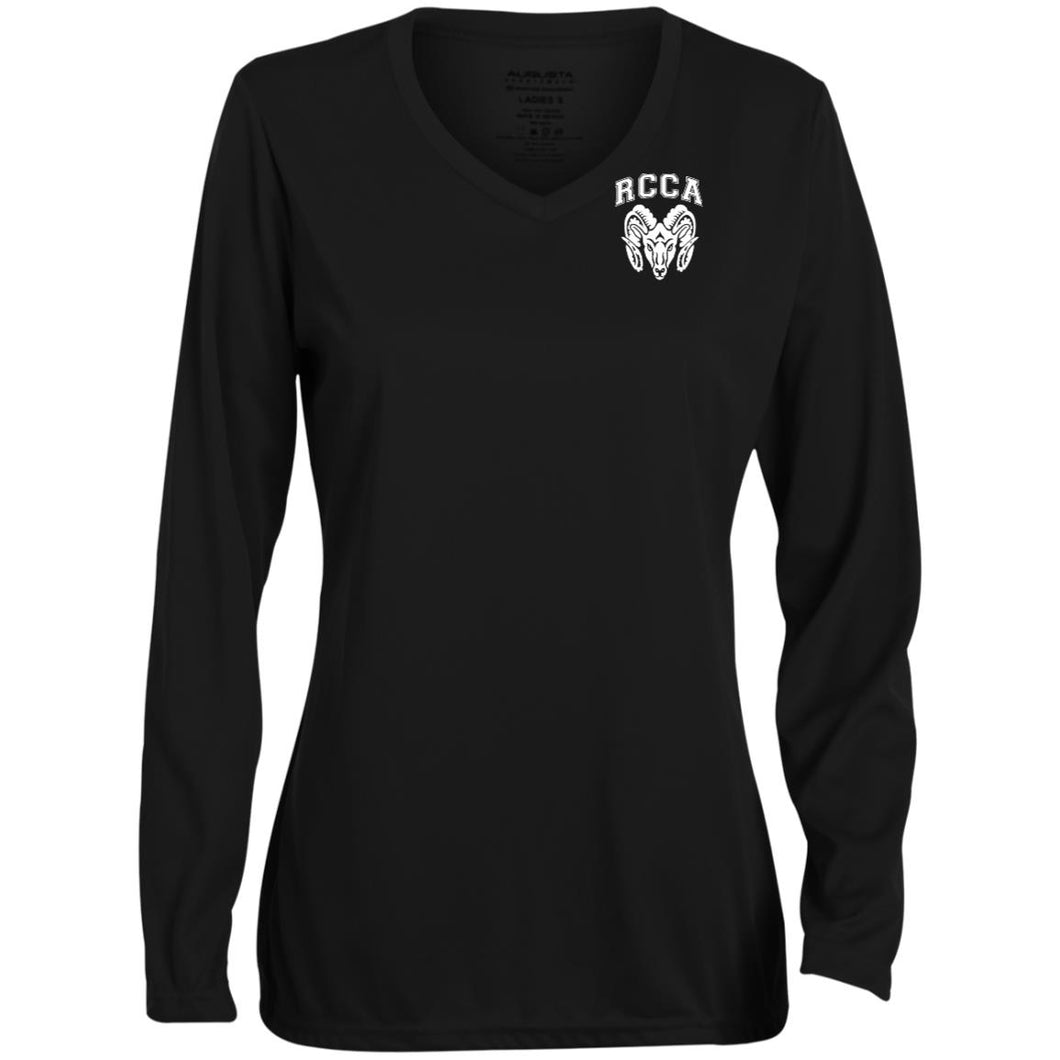 RCCA Athletic Layers Ladies' Moisture-Wicking Long Sleeve V-Neck Tee