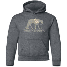 Merry Christmas Jog Grey & Gold Youth Hoodie