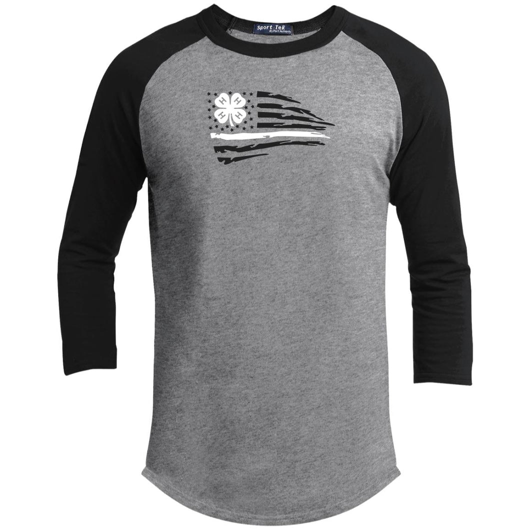 4-H Flag Youth 3/4 Raglan Sleeve Shirt