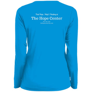 The Hope Center Ladies' Moisture-Wicking Long Sleeve V-Neck Tee