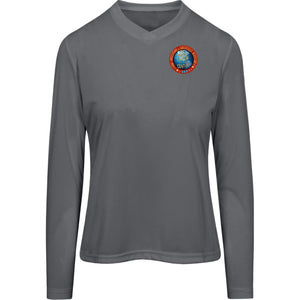 NJWRC 24 Convention Edition Women's Polyester Long Sleeve, V-neck Tee