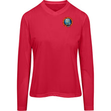 NJWRC 24 Convention Edition Women's Polyester Long Sleeve, V-neck Tee