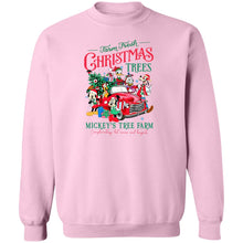 Mickey's Christmas Trees Adult Crewneck Pullover Sweatshirt