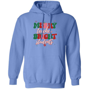 Merry Teacher Bright Students Adult Pullover Hoodie