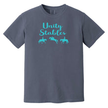 Unity Stables Teal print Adult Garment-Dyed T-Shirt