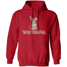 Merry Christmas Rabbit Grey & Gold Adult Hoodie