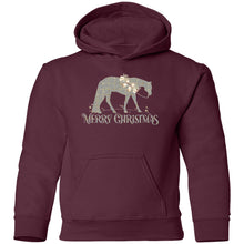 Merry Christmas Jog Grey & Gold Youth Hoodie