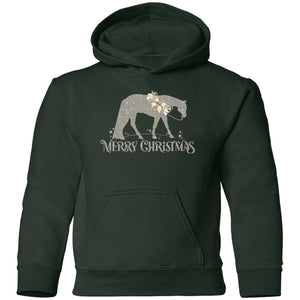 Merry Christmas Jog Grey & Gold Youth Hoodie