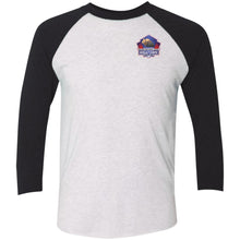 Silver Nationals 2024 Tri-Blend 3/4 Sleeve Raglan T-Shirt Chest and Full Back Design