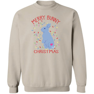 Merry Bunny Christmas Adult Crewneck Sweatshirt