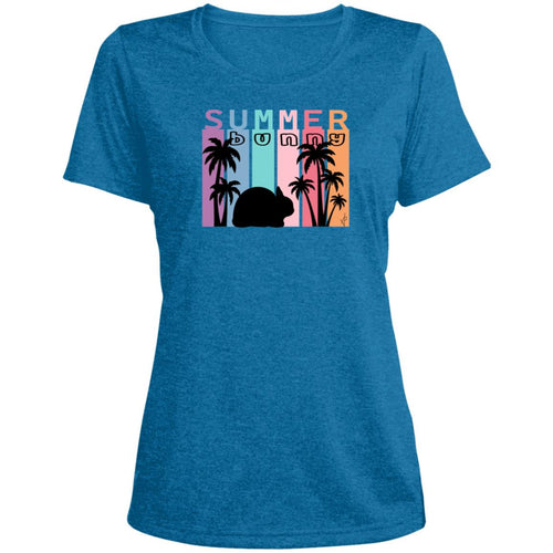 Summer Bunny Ladies' Heather Scoop Neck Performance Tee