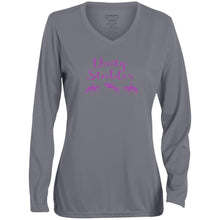 Unity Stables Ladies' Moisture-Wicking Long Sleeve V-Neck Tee