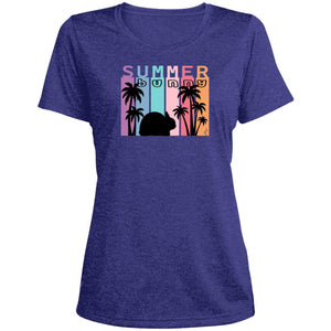 Summer Bunny Ladies' Heather Scoop Neck Performance Tee