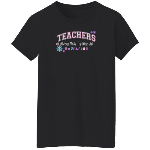 Teachers on the Nice List Ladies' Basic T-Shirt