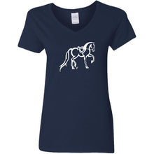 Arabian Hunter White Ink Ladies' 5.3 oz. V-Neck T-Shirt