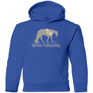 Merry Christmas Jog Grey & Gold Youth Hoodie