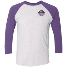 Silver Nationals 2024 Tri-Blend 3/4 Sleeve Raglan T-Shirt Chest and Full Back Design