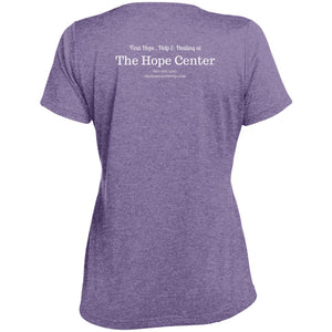 The Hope Center Ladies' Heather Scoop Neck Performance Tee