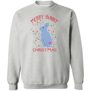 Merry Bunny Christmas Adult Crewneck Sweatshirt