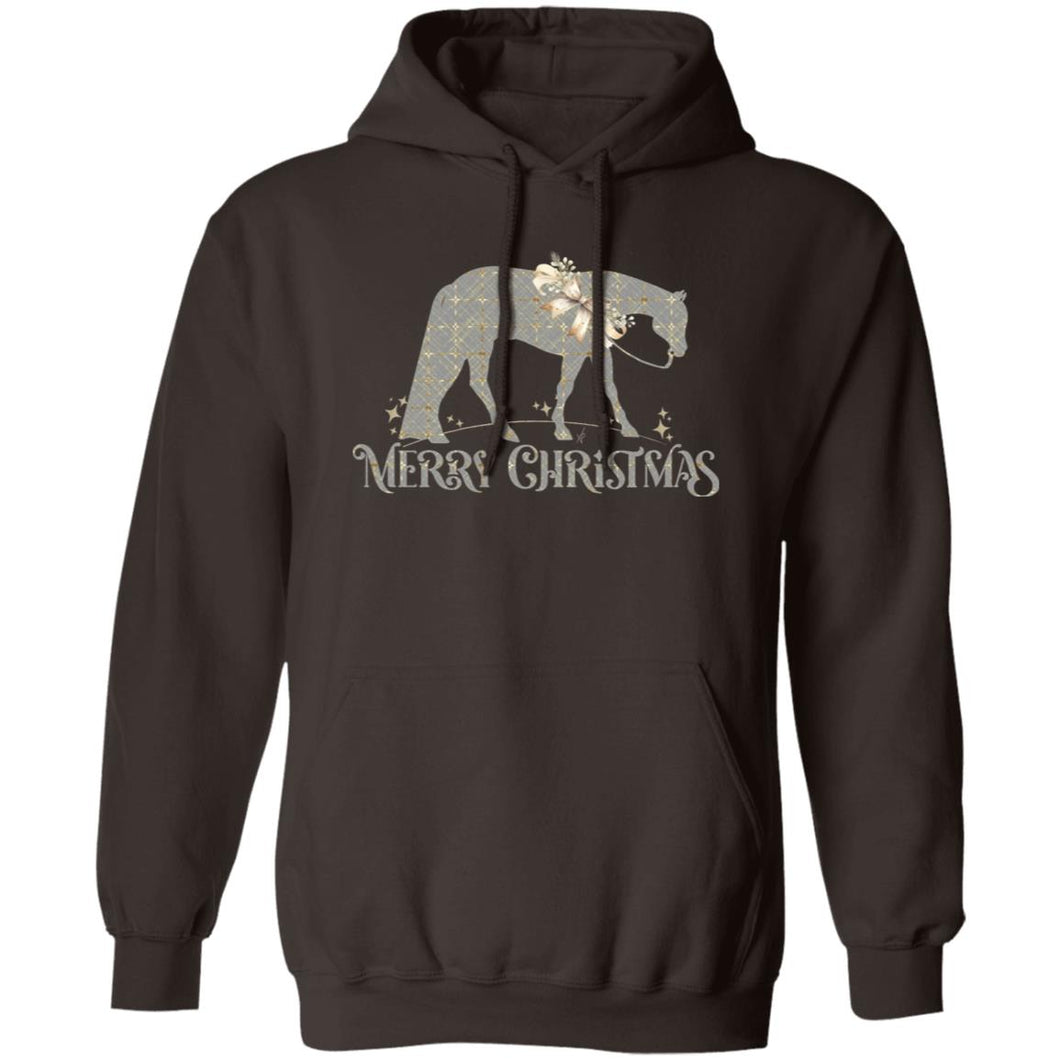 Merry Christmas Jog Grey & Gold Adult Hoodie