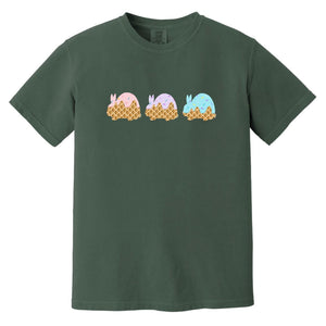 3 Scoops of Rabbit Adult Garment-Dyed T-Shirt