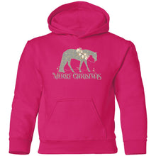 Merry Christmas Jog Grey & Gold Youth Hoodie