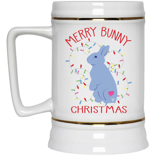 Merry Bunny Christmas Stein 22oz.