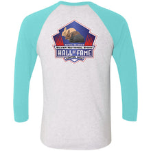 Silver Nationals 2024 Tri-Blend 3/4 Sleeve Raglan T-Shirt Chest and Full Back Design