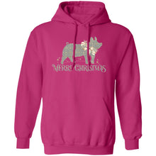 Merry Christmas Swine Grey & Gold Adult Hoodie