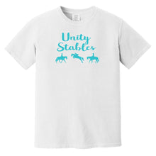 Unity Stables Teal print Adult Garment-Dyed T-Shirt