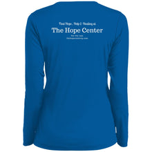 The Hope Center Ladies' Moisture-Wicking Long Sleeve V-Neck Tee